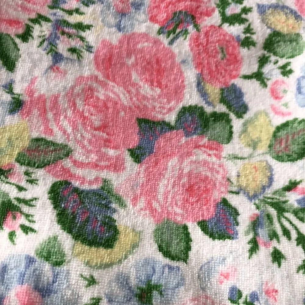 Laura Ashley Quartet Pink Cotton Towels - Pink, Blue & Green